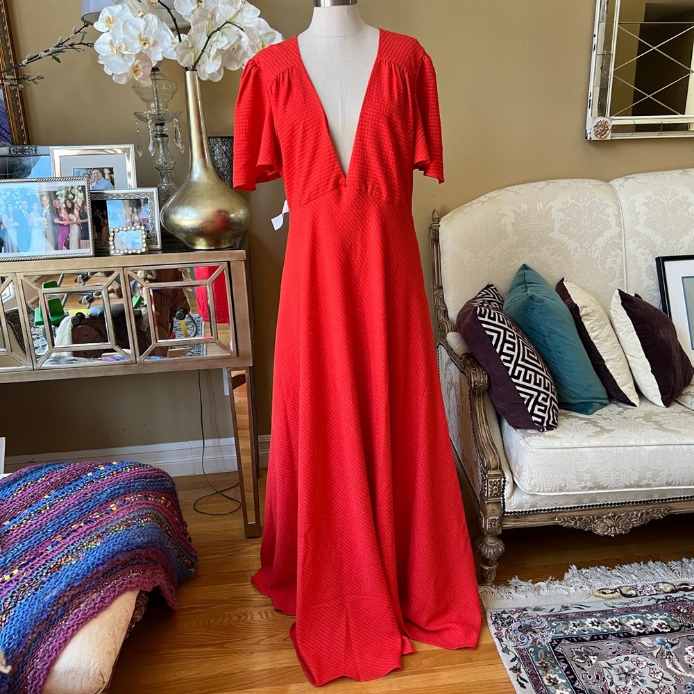 Fame & partners Red hazel sunset dress